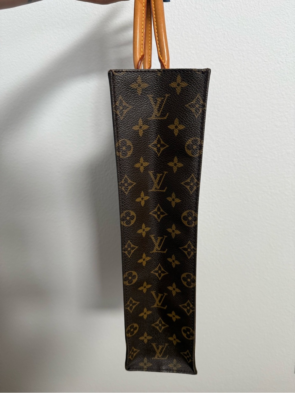 Louis Vuitton Brown Monogram Canvas Sac Plat Tote with Vachetta Handles - Picture 16 of 16